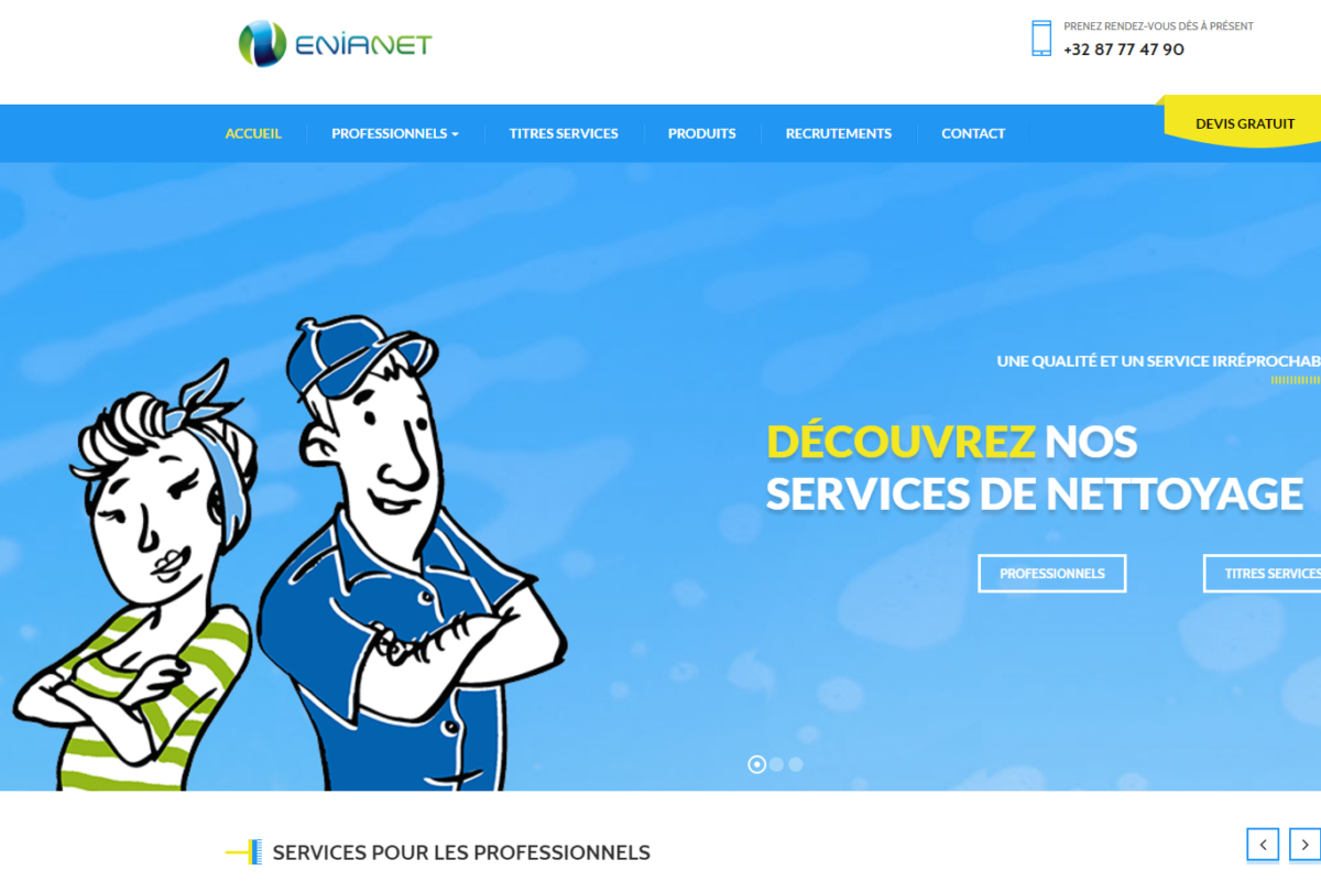 Digitalisé par Laboiteacom, le site internet www.enianet.be est en ligne