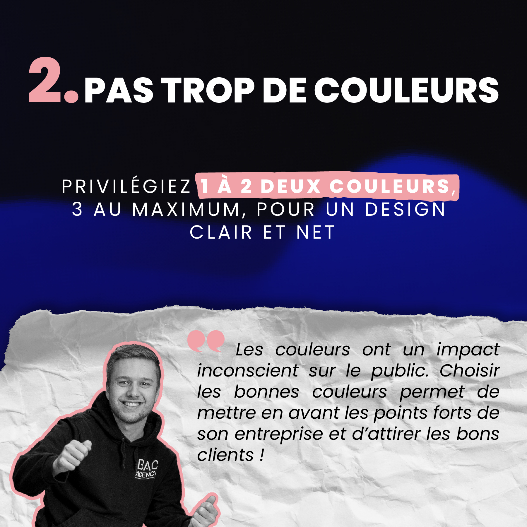 Photo des astuces de Corentin, graphiste chez BAC Agency, pour un logo réussi