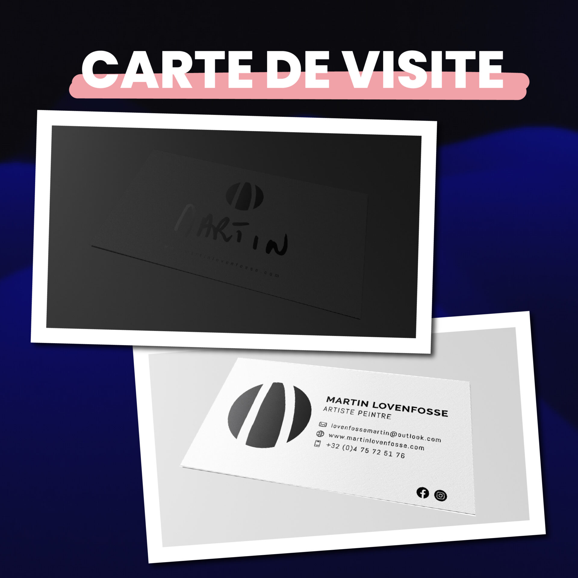 Réalisation de cartes de visite par BAC Agency